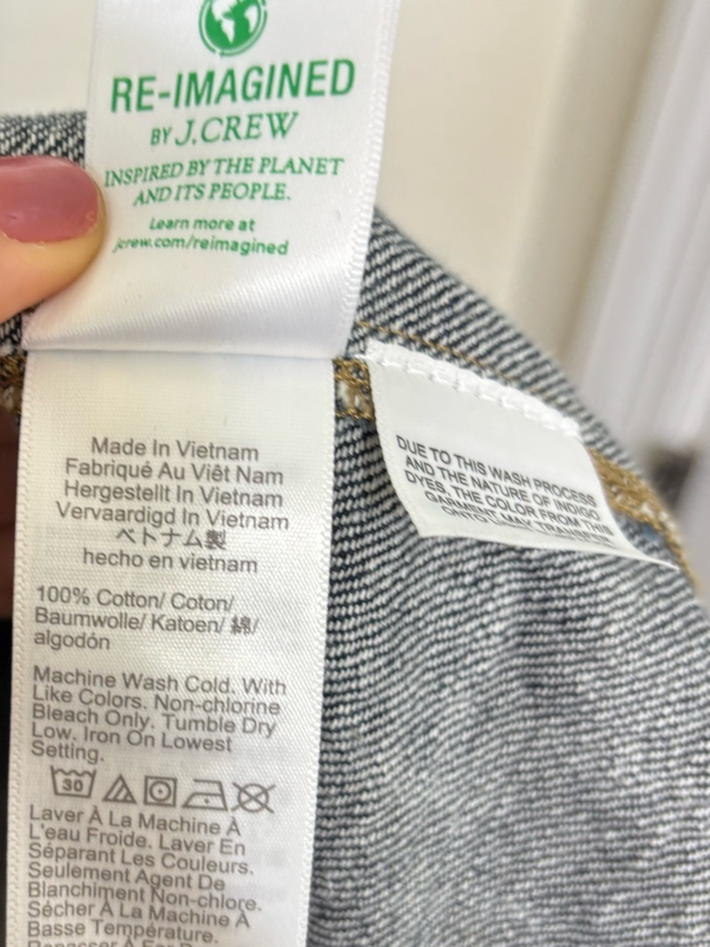 J. Crew Dark Indigo Denim Button-Front Midi Dress with Tie Waist business casual - Picture 6 of 6